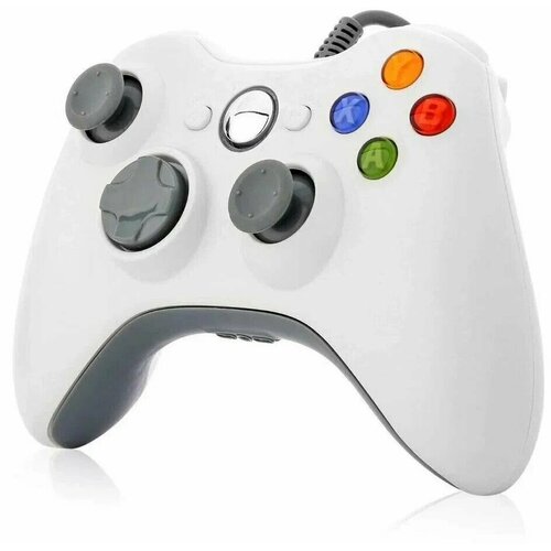 Геймпад (джойстик) для Xbox 360 и PC, белый джойстик xbox 360 wired controller проводной черный no logo