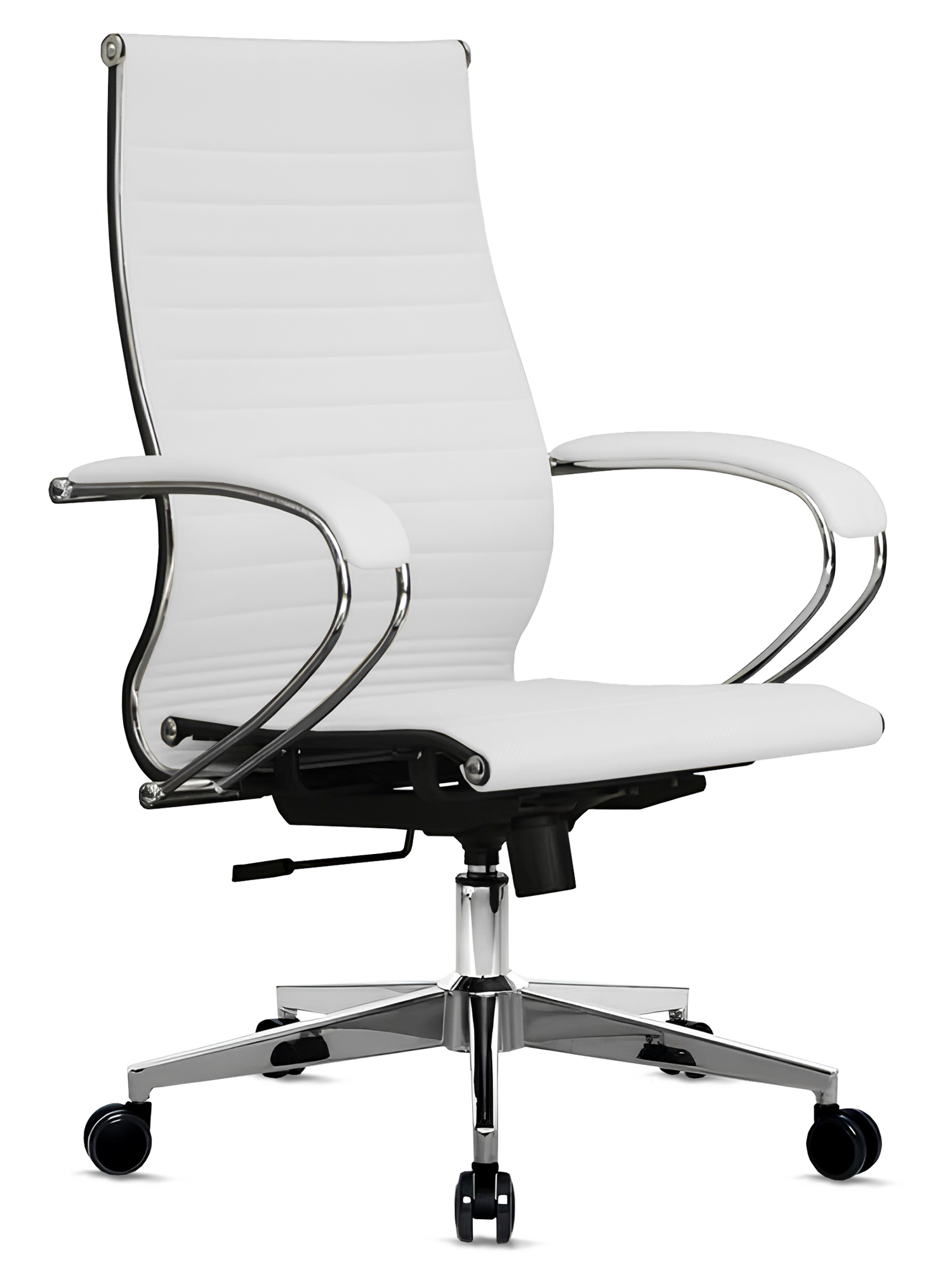 Кресло руководителя METTA Комплект 10, Основание 17834, экокожа, белый / Компьютерное кресло для директора, начальника, менеджера