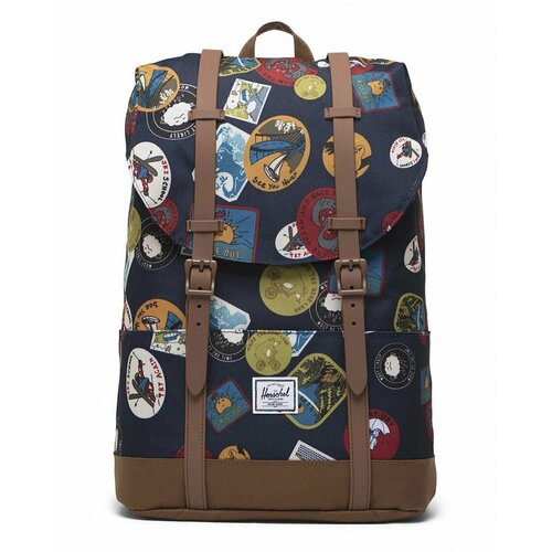 рюкзак herschel retreat youth 11158 mykonos blue saddle brown Рюкзак Herschel Retreat Youth (11158) STICKERS