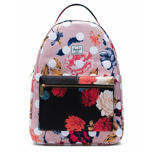 рюкзак herschel nova mid volume 10503 arrowwood 24l Рюкзак городской для 13 ноутбука Herschel Nova Mid-Volume 10503 (Vintage Floral Black Polka Dot 18 L)