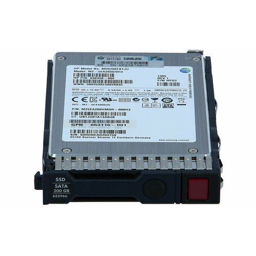 Жесткий диск HP 200GB 3G SATA MLC SFF 25in SC 636619-004 4863300₽