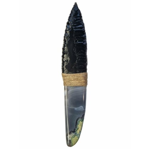 Сувенирный нож Атам из Обсидиана и Агата