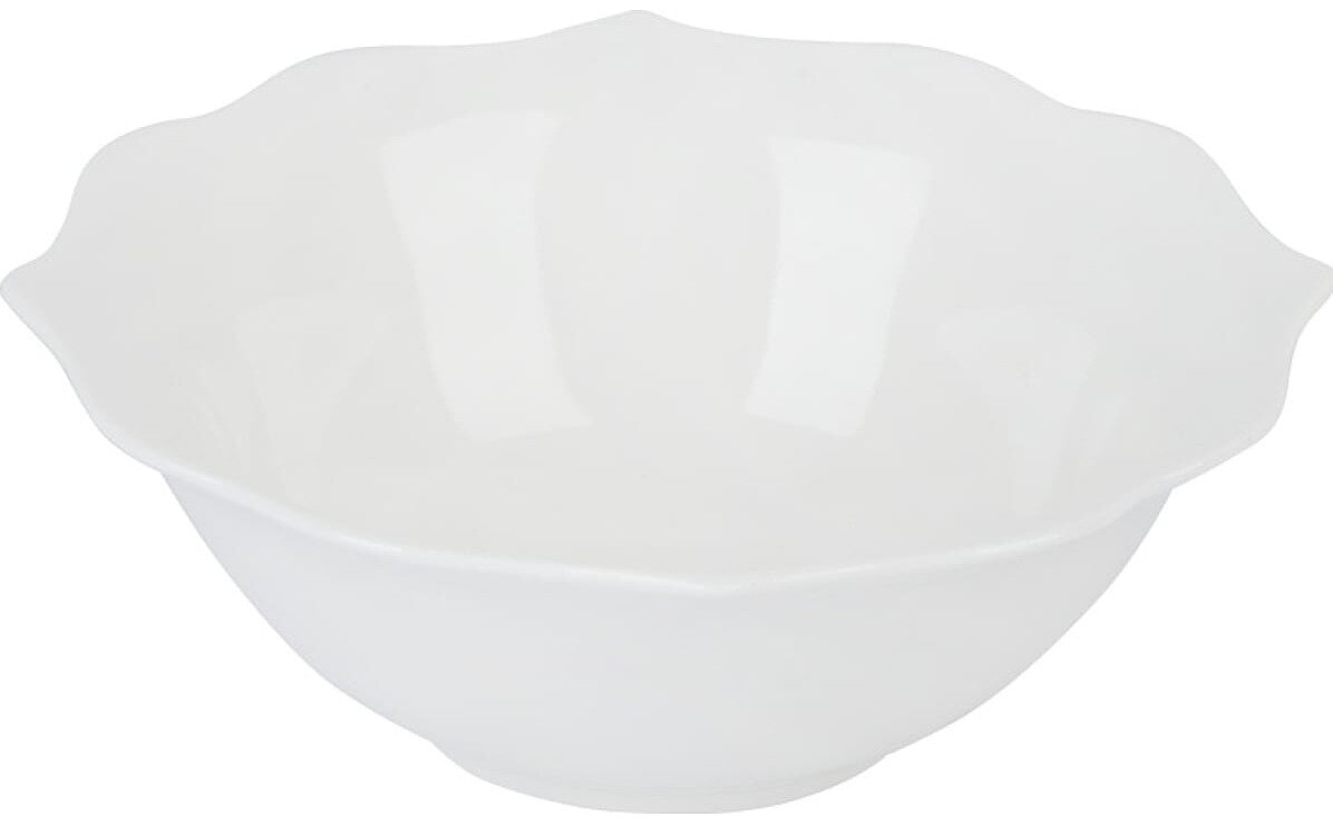 Салатник Nouvelle Home / Нувель Хоум Belle фарфор белый 400мл, диаметр 15см / столовая посуда