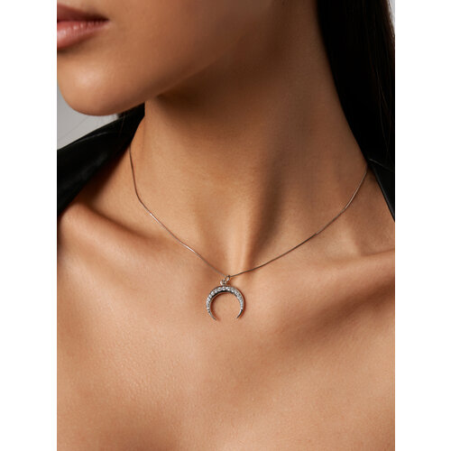 Подвеска SKAZKA Natali Romanovoi серебро 925 проба родирование фианит размер 2 см 1761₽