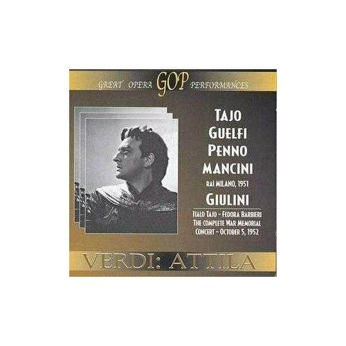 AUDIO CD Verdi: Attila, Complete War Memorial Concerto (Giulini, Barbieri)