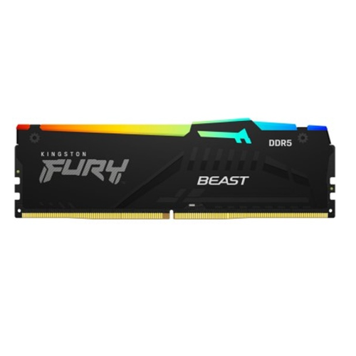 Оперативная память Kingston 8GB 5600MT/s DDR5 CL40 DIMM FURY Beast RGB kingston память оперативная kingston 8gb 5600mt s ddr5 cl40 dimm fury beast rgb