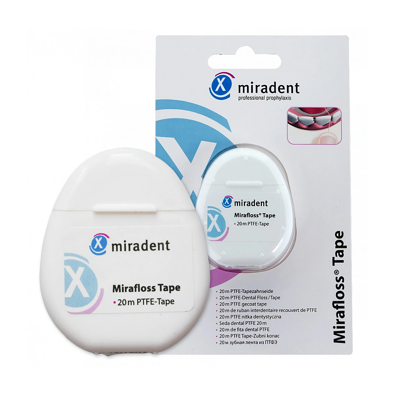 Нить Miradent Mirafloss Tape вощеная, 20 м