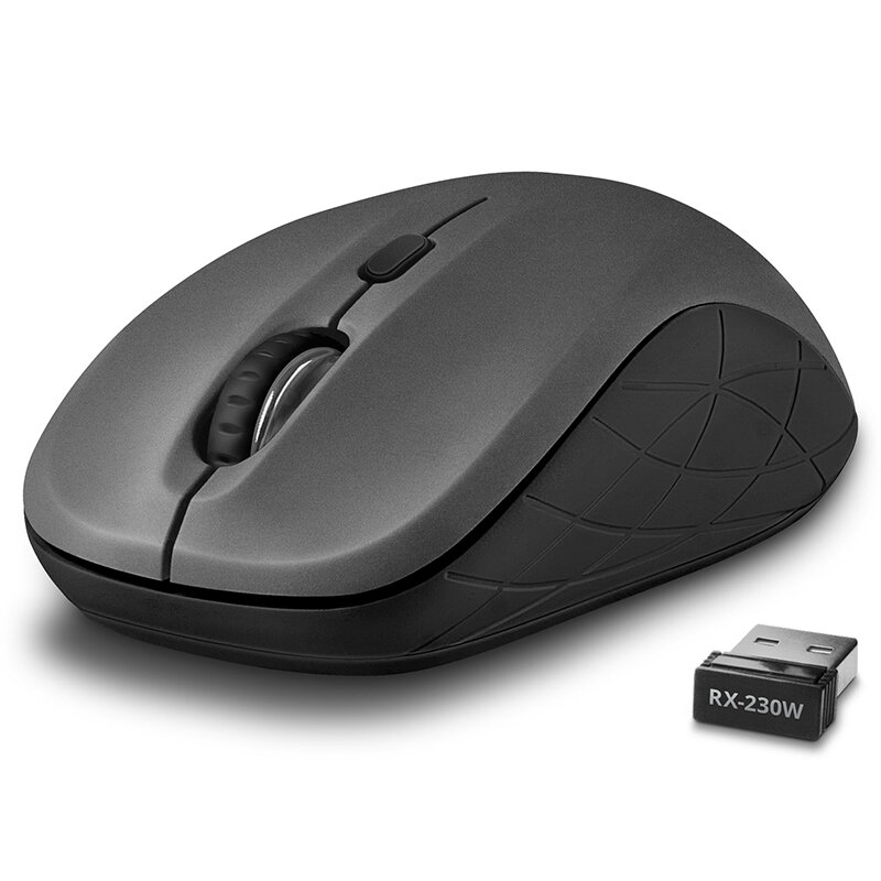 Мышь Wireless Sven RX-230W серая (2,4 GHz, 3+1кл., 800-1600DPI, Soft Touch, блистер) - фото №2