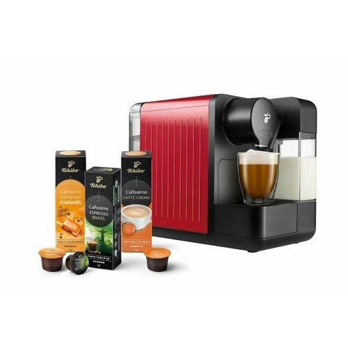 Капсульная кофемашина Tchibo Cafissimo Milk 1350 Вт красный 2715500₽