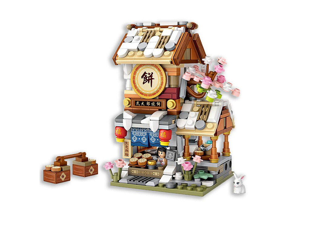 Конструктор LOZ 1744_MK Конструктор Чайнатаун  магазин лепешек