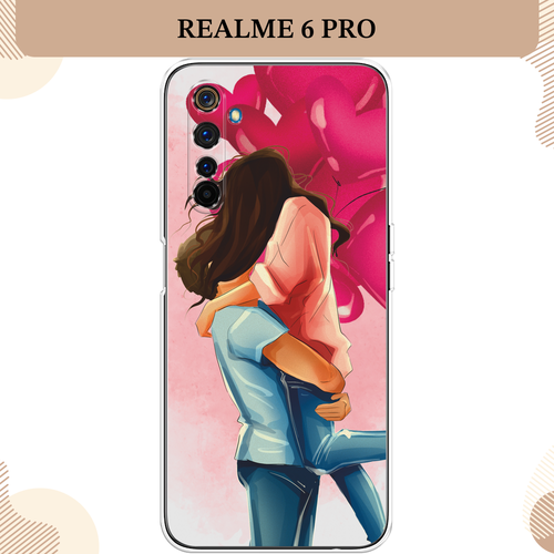 Силиконовый чехол Розовые шарики любви на Realme 6 Pro / Реалми 6 Про силиконовый чехол розовые шарики любви на realme xt реалми xt