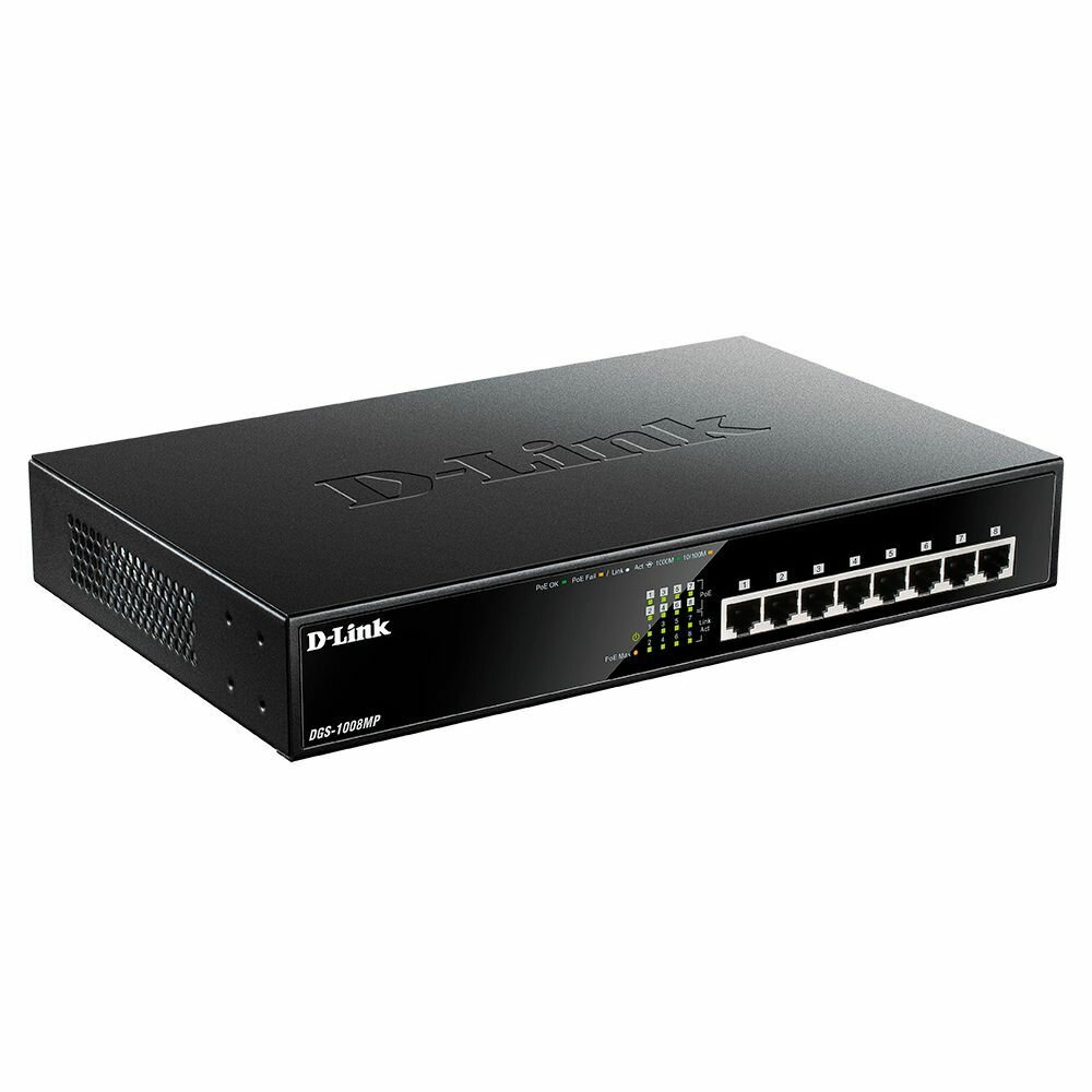 Коммутатор D-LINK DGS-1008MP/B1A