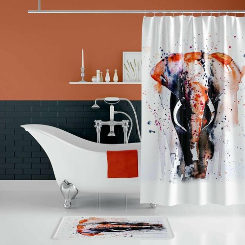 Штора для ванной Retro textil tropikhome elephant 4456₽