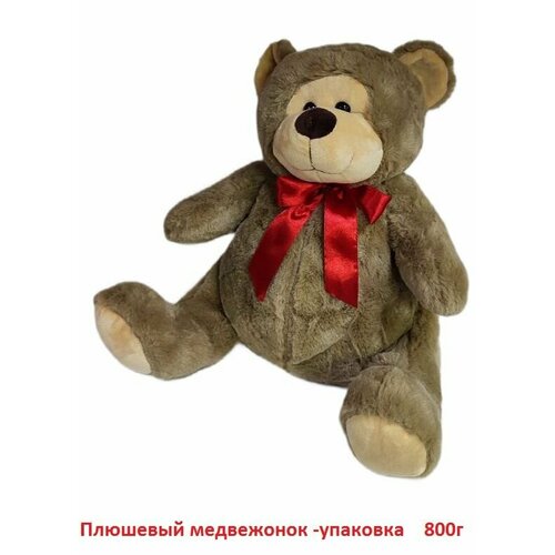 фото Мягкий плюшевый медвежонок, игрушка-конфетница для подарков и конфет высота 32 см московская подарочная
