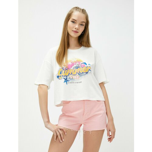 фото Футболка koton, размер m, бежевый