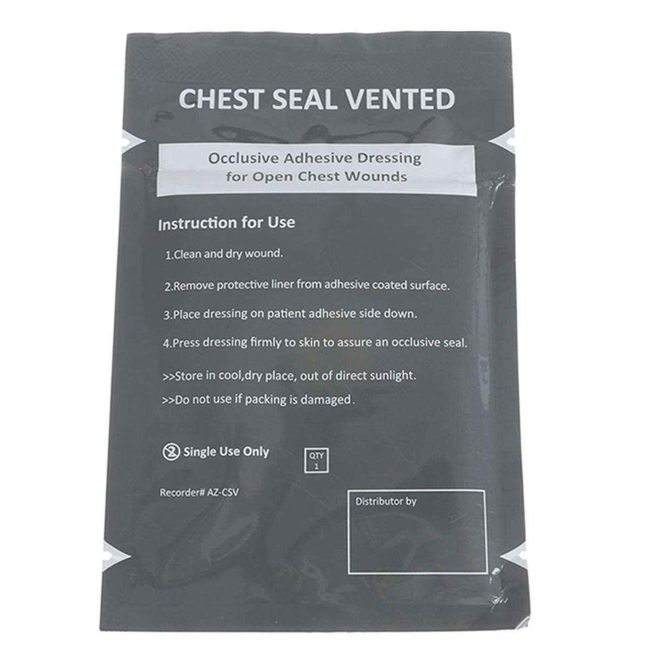 (1шт) Тактический окклюзионный пластырь вентилируемый CHEST SEAL VENTED (от пневмоторакса)