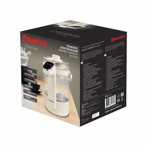 Термопот Sakura SA-1373W Premium 20л стекло 13 температурных режимов 462800₽
