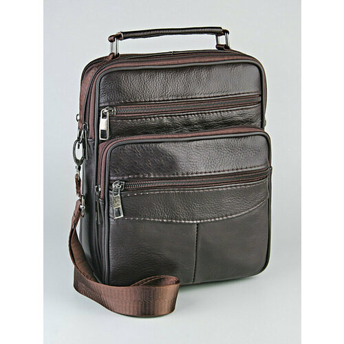 фото Сумка барсетка lotoc r1zenbaks, фактура зернистая, коричневый