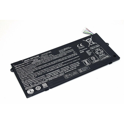 Аккумуляторная батарея для ноутбука Acer Chromebook C720 (AP13J3K) 11.25V 3990mAh 45Wh аккумуляторная батарея pitatel bt 096 для ноутбуков acer chromebook 11 c720 c740 ap13j4k 3950мач