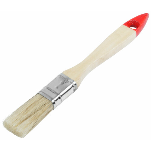 Кисть флейцевая Оптима, натур. cветлая щетина, деревянная ручка 3/4 (19 мм)