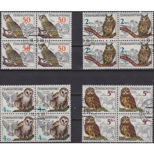 Почтовые марки Чехия 1986г. Совы Совы, Птицы, Фауна U