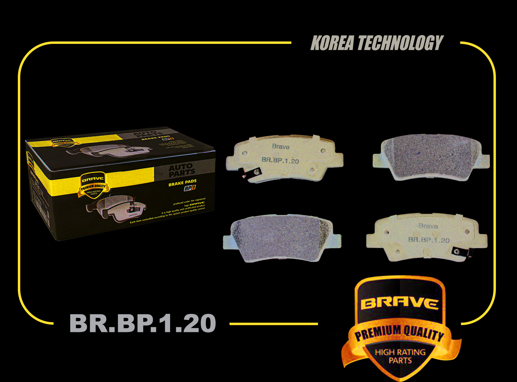 BRAVE BRBP120 колодка тормозная задняя диск.