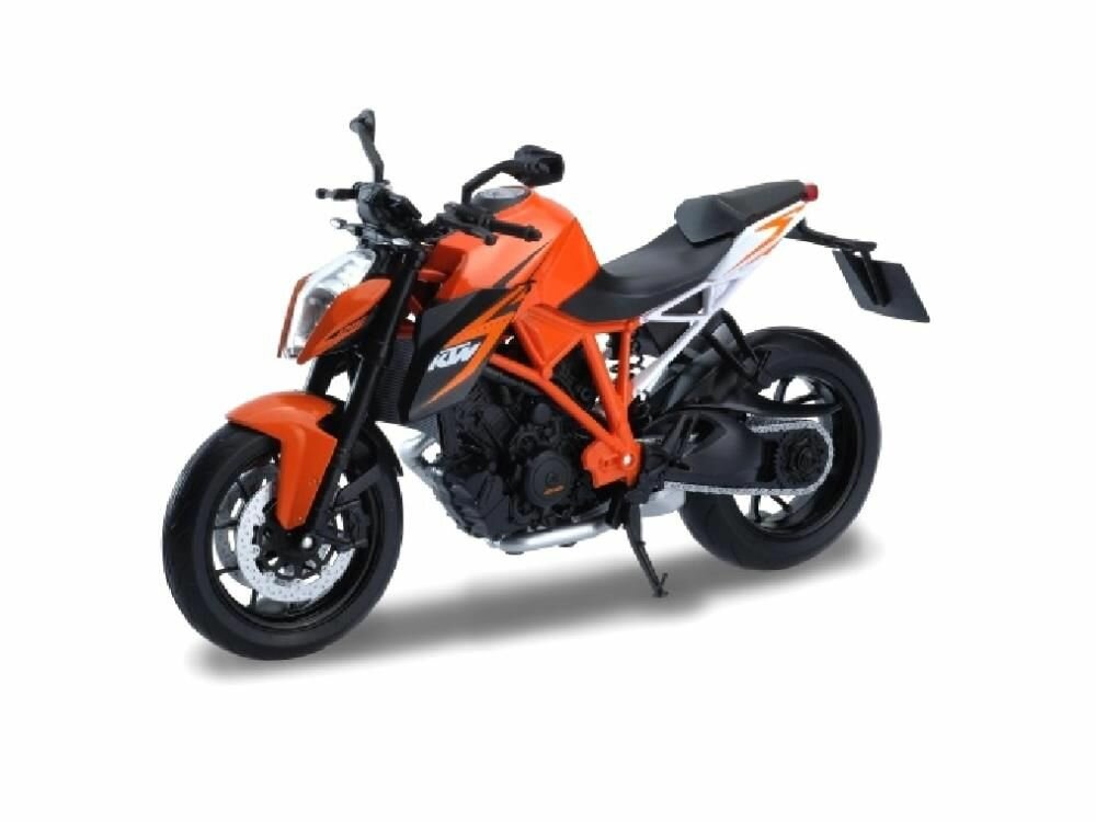 Игрушка Модель коллекционная Мотоцикл WELLY 1:18 KTM 1290 SUPER DUKE R, оранжевый