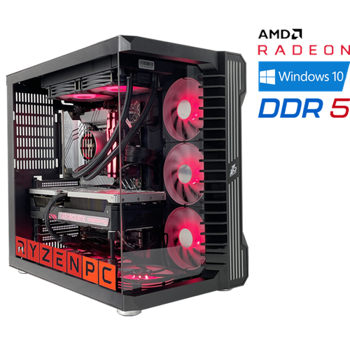 Настольный компьютер RyzenPC GAME 83511586 (AMD Ryzen 7 7700 3.8 ГГц, AMD B650, 64 DDR5, SSD: 500, AMD Radeon RX 6700 XT 12 Гб, WI-FI, Без привода, 750 Вт, 1stPlayer SP9, Windows 10 Pro)