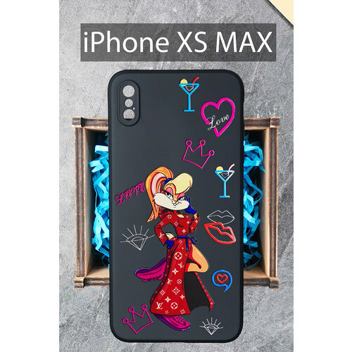 Силиконовый чехол ЛВ Бани неон для iPhone XS MAX / Айфон XС макс