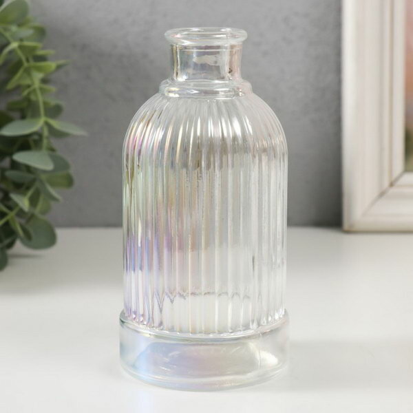 фото Диффузор для эфирных масел "Вертикаль" 200 мл прозрачный перламутр 6.2х6.2х12.5 см