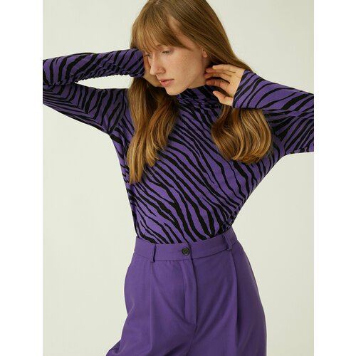 фото Лонгслив koton, размер l, фиолетовый