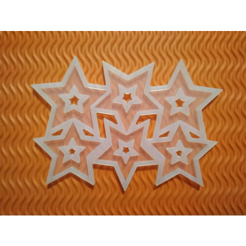 Форма для шоколада звездочки 3 ячейки 6 см , 3 ячейки 7 см