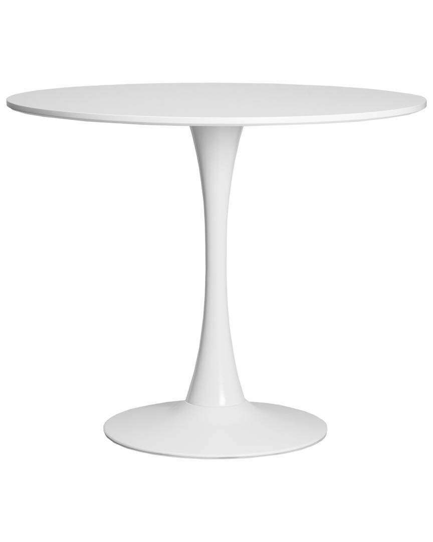 Стол DOBRIN Стол обеденный MIA, белая столешница, белое основание арт. LMZL-TD219