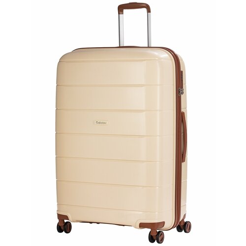 Чемодан Robinzon Malta, 98 л, размер L, бежевый, коричневый чемодан robinzon malta 98 л размер l серый