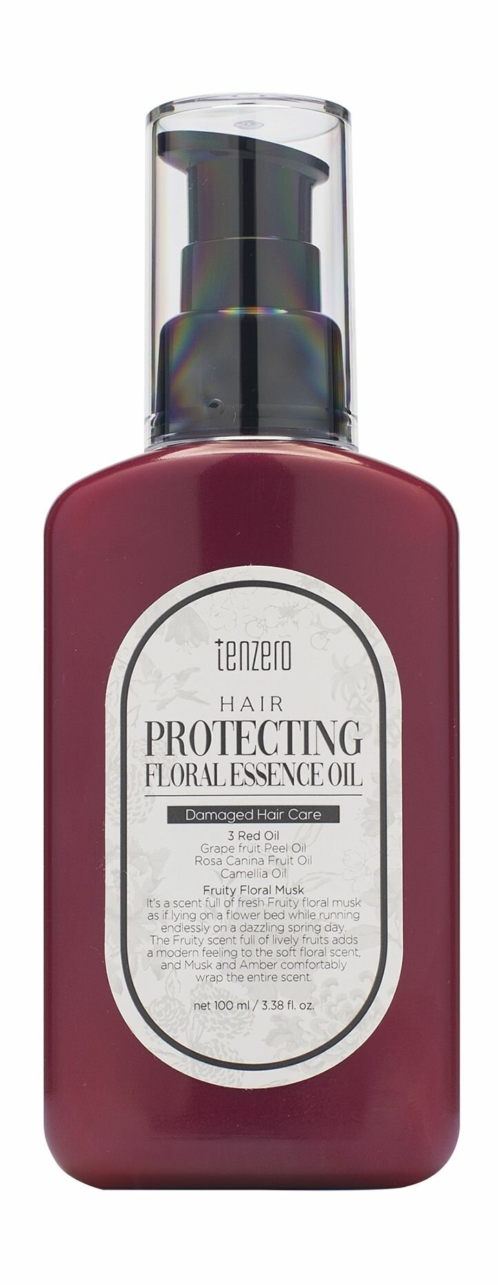 Масло для защиты поврежденных волос с цветочной эссенцией / Tenzero Damaged Hair Protecting Floral Essence Oil