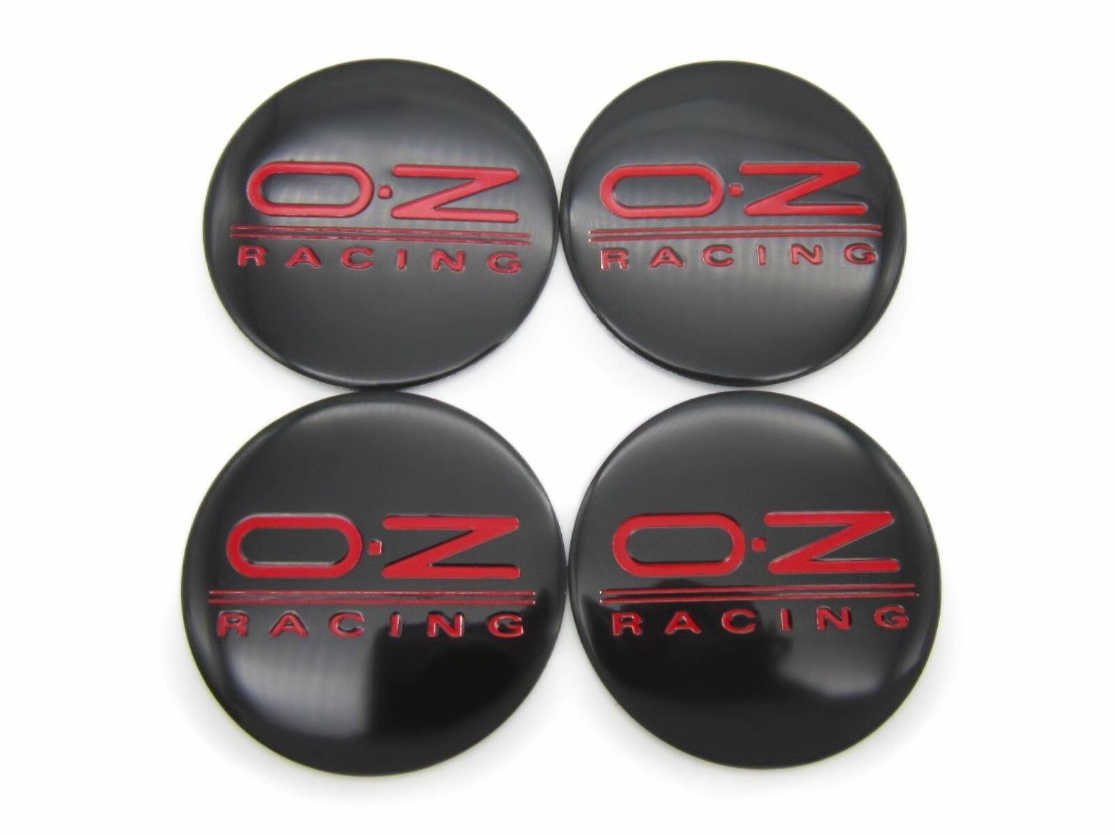 Наклейки на колесные диски OZ Racing black/red D-45 mm