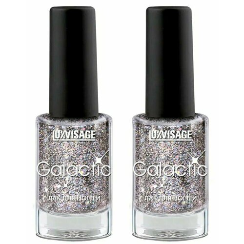 Лак для ногтей LUX visage, Galactic, Серебряный иней, тон 216, 9 гр, 2 шт.