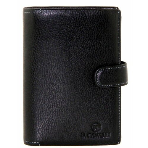 Кошелек B.Cavalli, фактура зернистая, черный