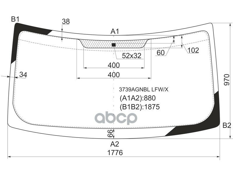 Стекло Лобовое Ford Transit 00-14 XYG арт. 3739AGNBL LFW/X