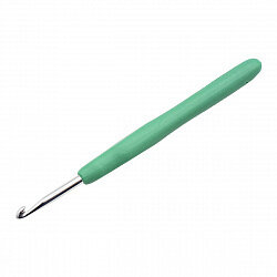 Крючок для вязания алюминиевый с силиконовой ручкой 4.00 мм