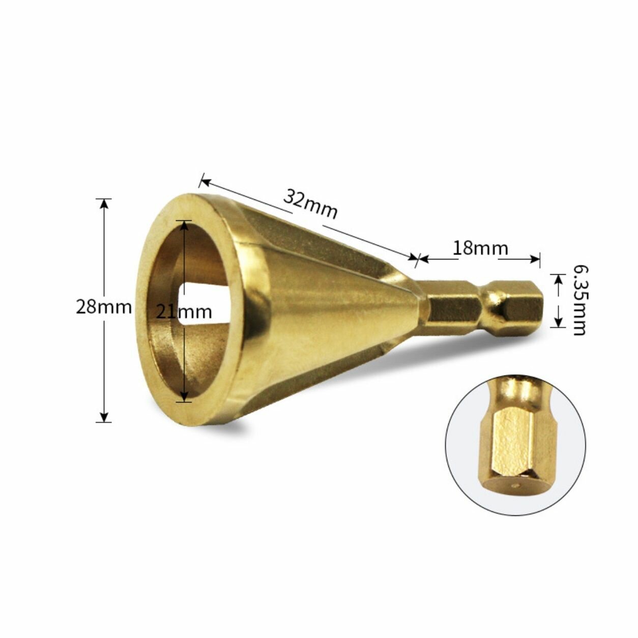 Фаскосниматель зенкер для зачистки резьбы удаление заусенцев шестигранник под шуруповерт размеры от 5 до 21мм
