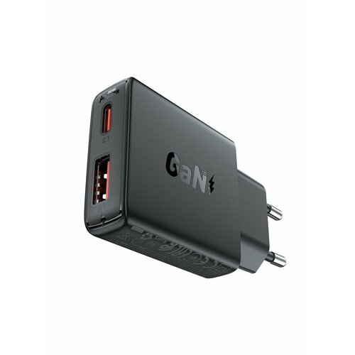Зарядное устройство A69 PD30W GaN (USB-A+USB-C) зарядное устройство upa 130 usb c pd30w usb a qc3 0