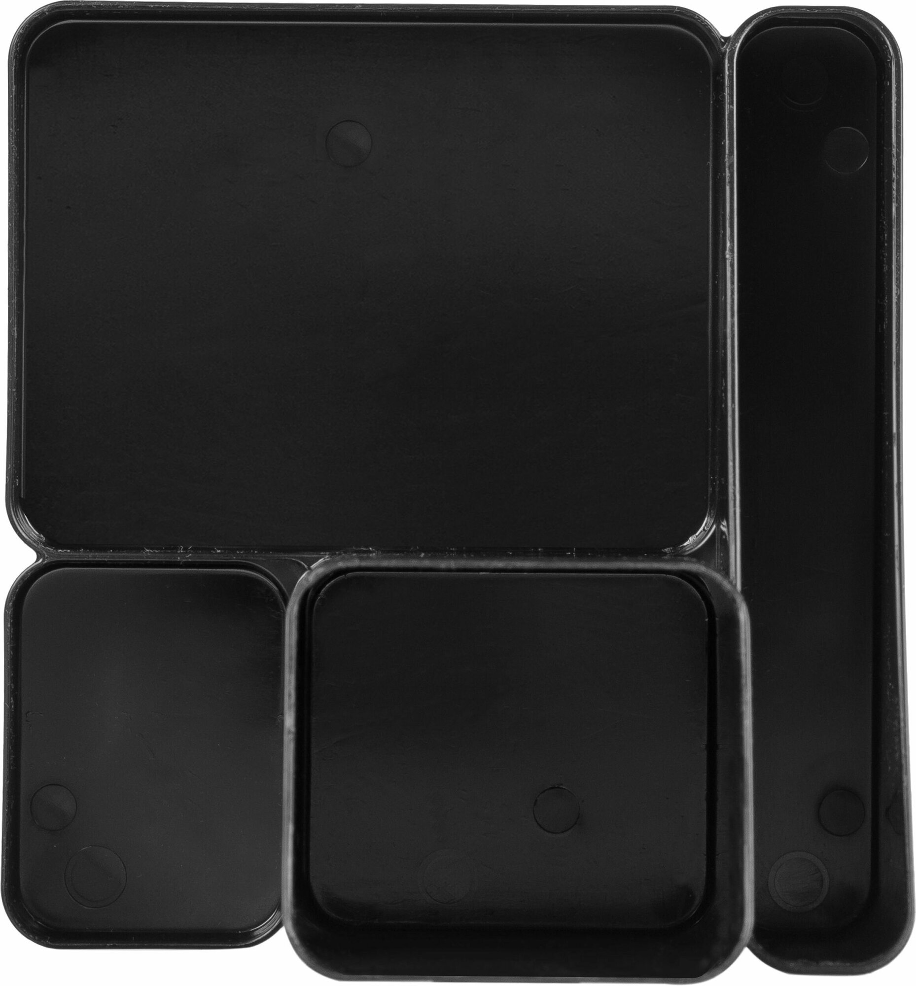 Подставка органайзер для канцелярских принадлежностей Deli, черная, 111x115x122, 4 отделения