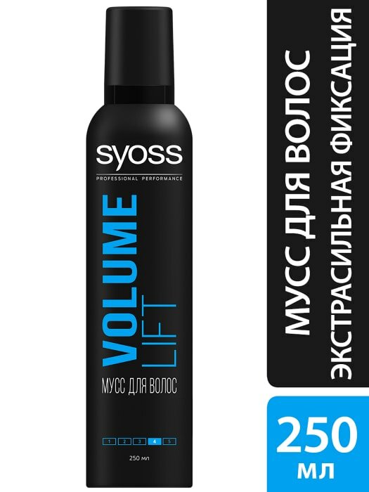 Мусс для укладки волос Syoss Volume Lift Объем без склеивания Экстрасильная фиксация 4 250мл