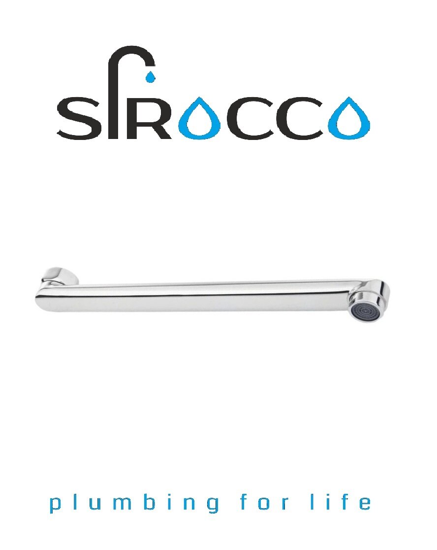 L - образный излив SIROCCO для ванны плоский 40 см