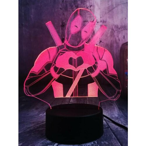 Светильник-ночник 3D светодиодный с пультом цветной RGB Цвет Пастельно-коралловый 2099₽