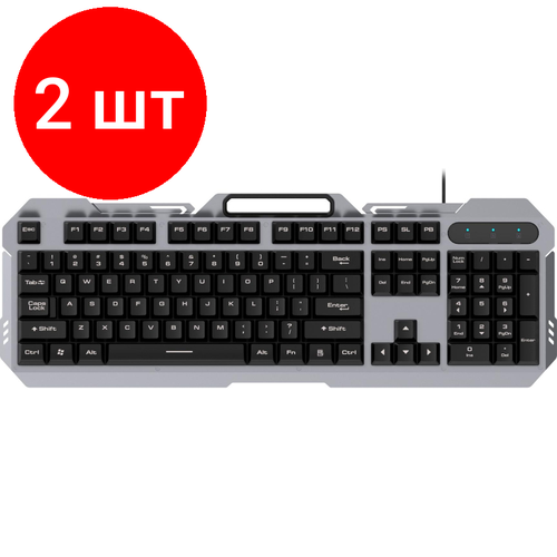 Комплект 2 штук Клавиатура AULA F2023 Мембранная проводная USB Подсветка 104 клавиши 504500₽