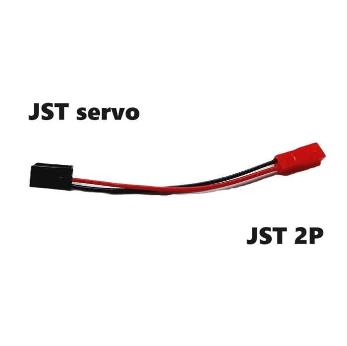 Переходник JST servo на JST 2P 2pin SM-2p (папа / мама) 56 разъем серво на JST-2P Wire адаптер штекер красный BLS-3, DS1071-1x3 2.54 mm awg