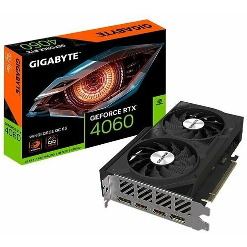 Видеокарта GIGABYTE GeForce RTX 4060 WINDFORCE OC 8GB (GV-N4060WF2OC-8GD)