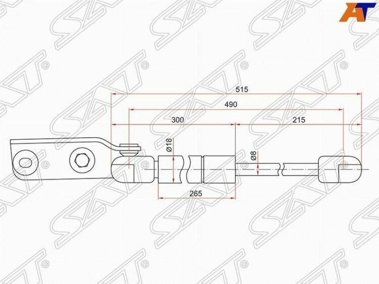 Амортизатор Крышки Багажника Nissan Ad/Wingroad Y11 99-05 Lh Sat арт. ST-90453-WD000